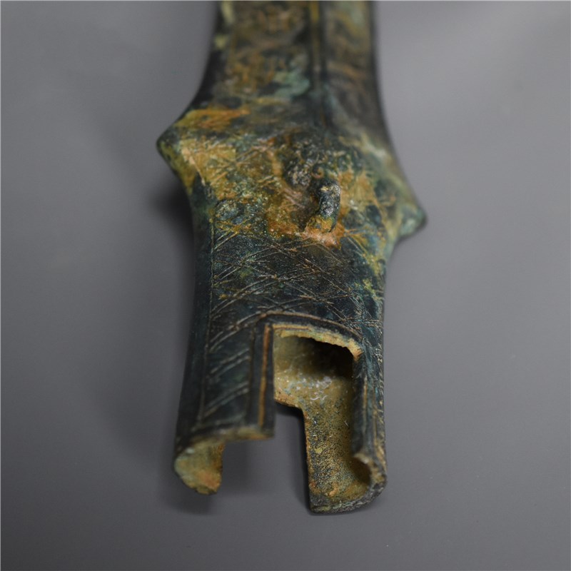 湖北仿古青c铜器春秋时期兵器楚国吴王夫差矛兵器博物馆收藏展览