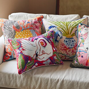 偏爱集美a式抱枕套客厅沙r发靠枕方形高档动物王国轻奢靠垫套包组