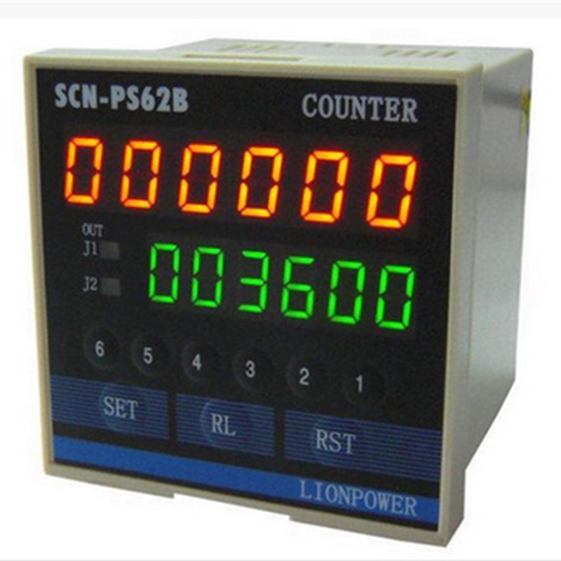 LIONaPOWER/狮威 SCN-PS62B 六位双段带倍率相位智能计数器 计米