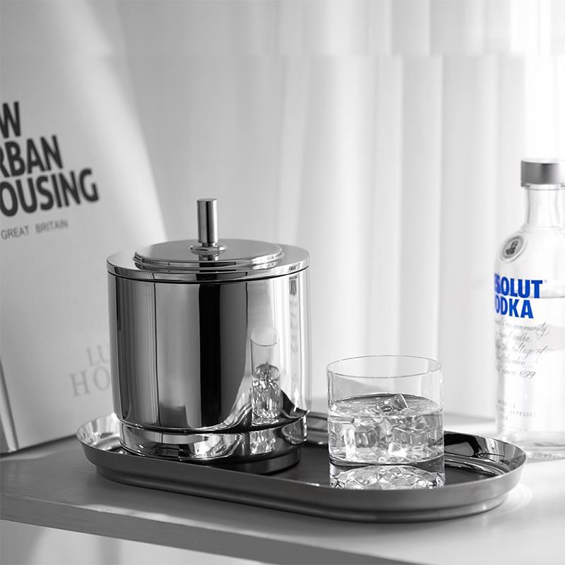 欧式不锈钢d冰块桶家用商用创意香槟桶红酒冰镇轻奢冰桶冰块存放