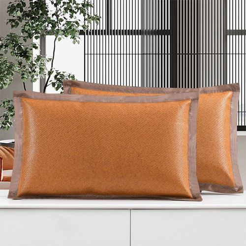 夏天凉枕套冰丝冰藤枕套一对装夏季双面可M水洗凉感家用透气枕头