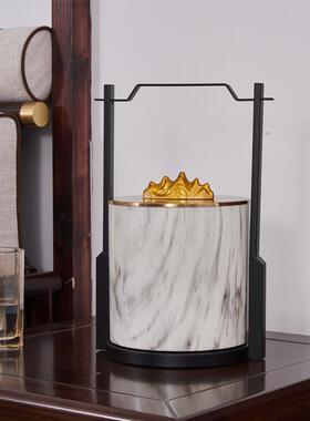 中式摆件新样板饰品软装客厅装饰家居金属K品现代创意收纳轻奢提