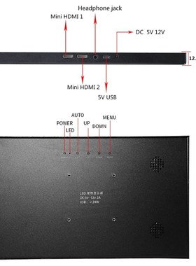 10.12K Portabmle monitor 2560*1600 IPS PC monitor LCD Comp