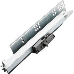 极速东泰DTC托底轨三节全拉隐藏 按压式反弹阻尼缓冲抽Z屉轨道导