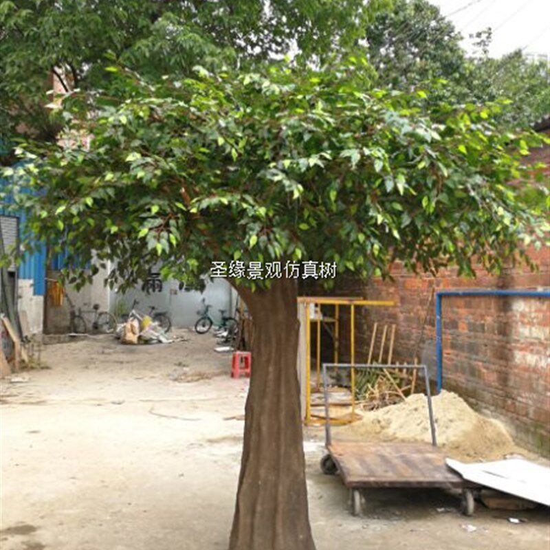 仿真榕树室外玻璃钢大榕树餐厅假榕树装L饰摆设假树商场落地花艺