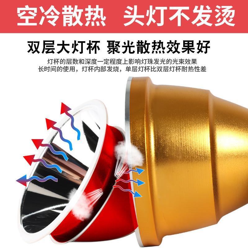 头灯配件灯头12V金色灯头系列不含电池强光户外照明远射应急救援