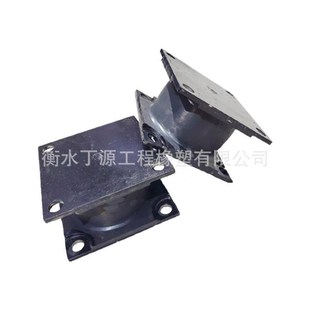 圆锥破碎机减震块减震p弹簧钢板剪切夹层橡胶减震板簧压路机减震