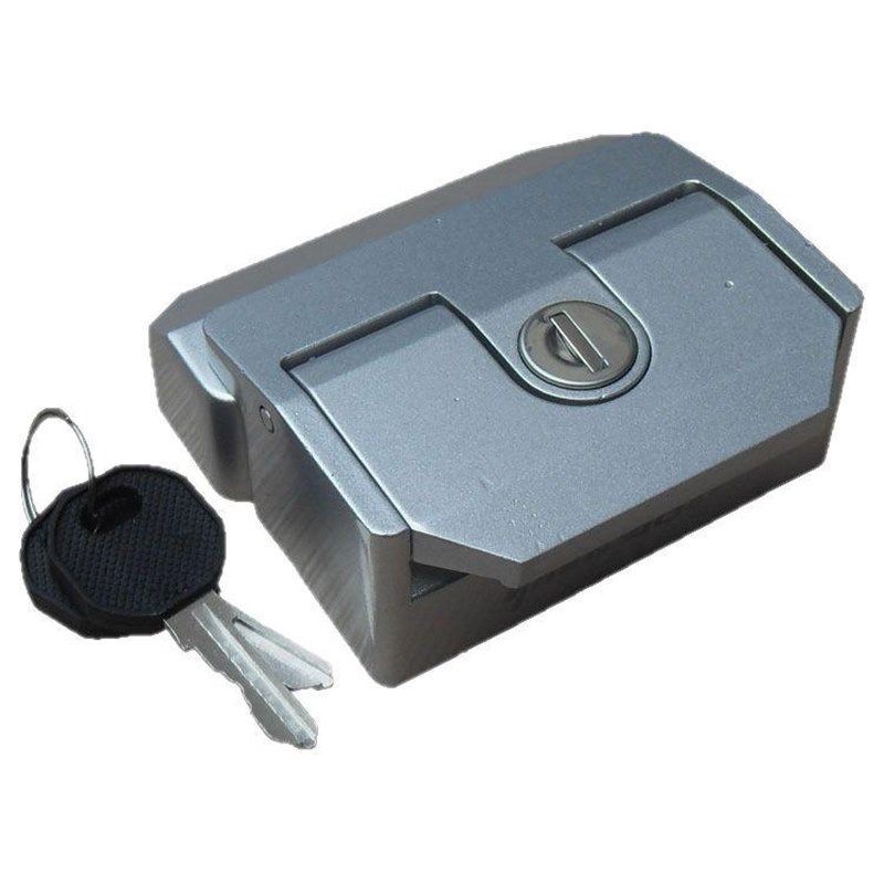 门锁工业铝型材机械设备平面面板C抽屉柜门锁免打孔通用机械锁门