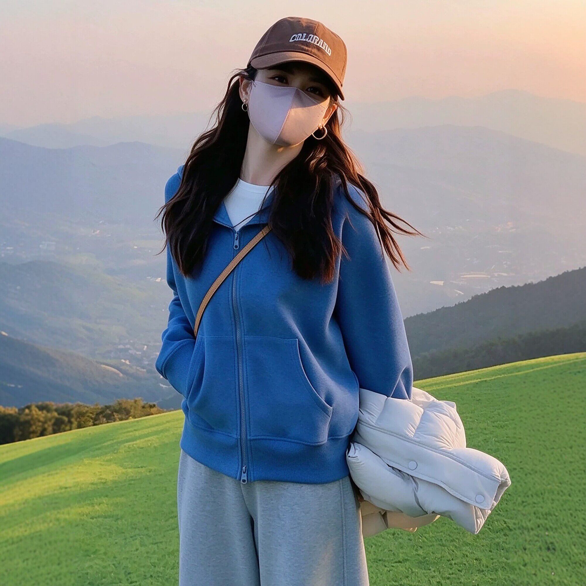 韩版百搭时尚棒球服外套女2026秋冬新款连帽卫衣开衫休闲宽松上衣