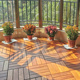 防腐木地板阳台防水实木地板户外地面改造庭院花园拼接自铺木地板