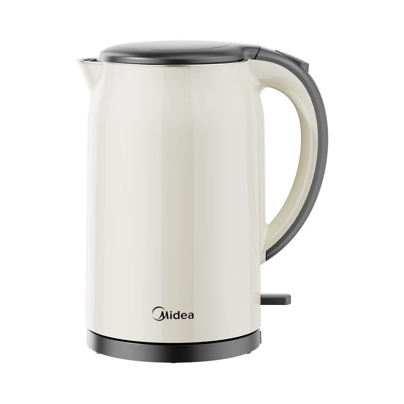 美的电热水壶家用304不锈钢大功率1.7L大容量双层防烫快速沸腾