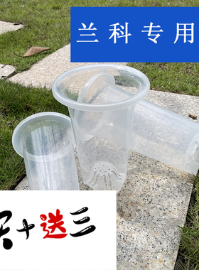 蘭松阁塑料 透明兰花草专用盆 养根透气无侧孔兰花盆四季兰君子场