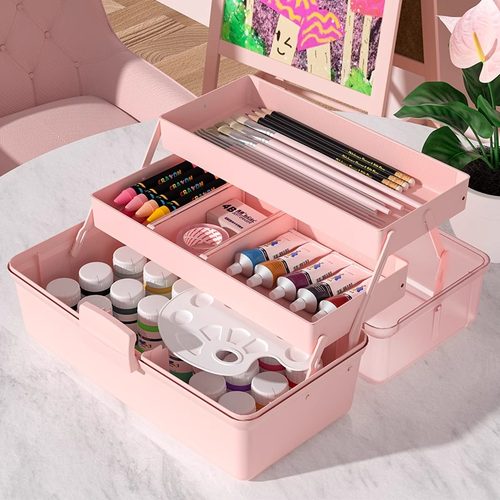 化妆品收纳盒美术生工具箱