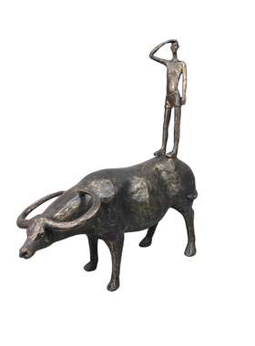 牛摆件金属铜动物现代新中式客厅玄关家居软装饰品V样板房间售楼