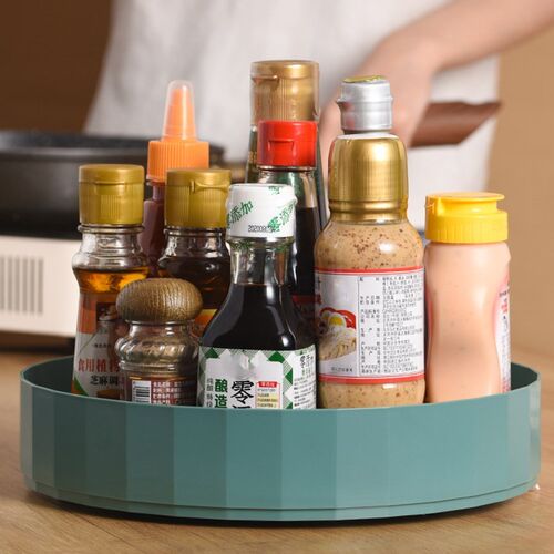 Round Rotatable Kitchen Storage Organizer DOesktop Cabinet S