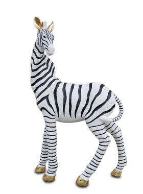 北欧简约现代创意斑马酒柜装饰品摆件砂岩工艺品摆设客.厅雕塑礼