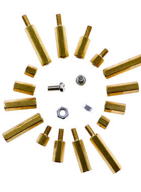 现货速发15格00个一盒 M不锈钢螺丝螺母黄铜间R隔柱隔离柱螺柱组