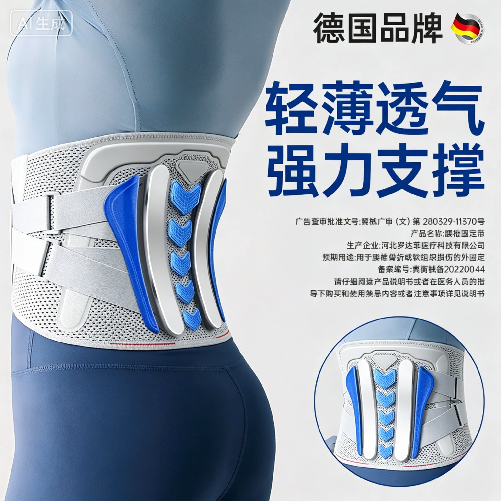 医用护腰带腰间盘劳损女士专用2026新款痛腰椎间盘突出男士透气薄