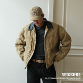NEIGBORL钊叔制潮流翻领复古巴恩风工装 舞圣•马克 夹棉外套
