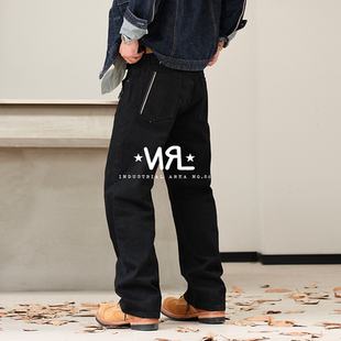 潮流16.9盎司红边赤耳水洗牛仔裤 NEIGBORL钊叔制美式 黑斑马