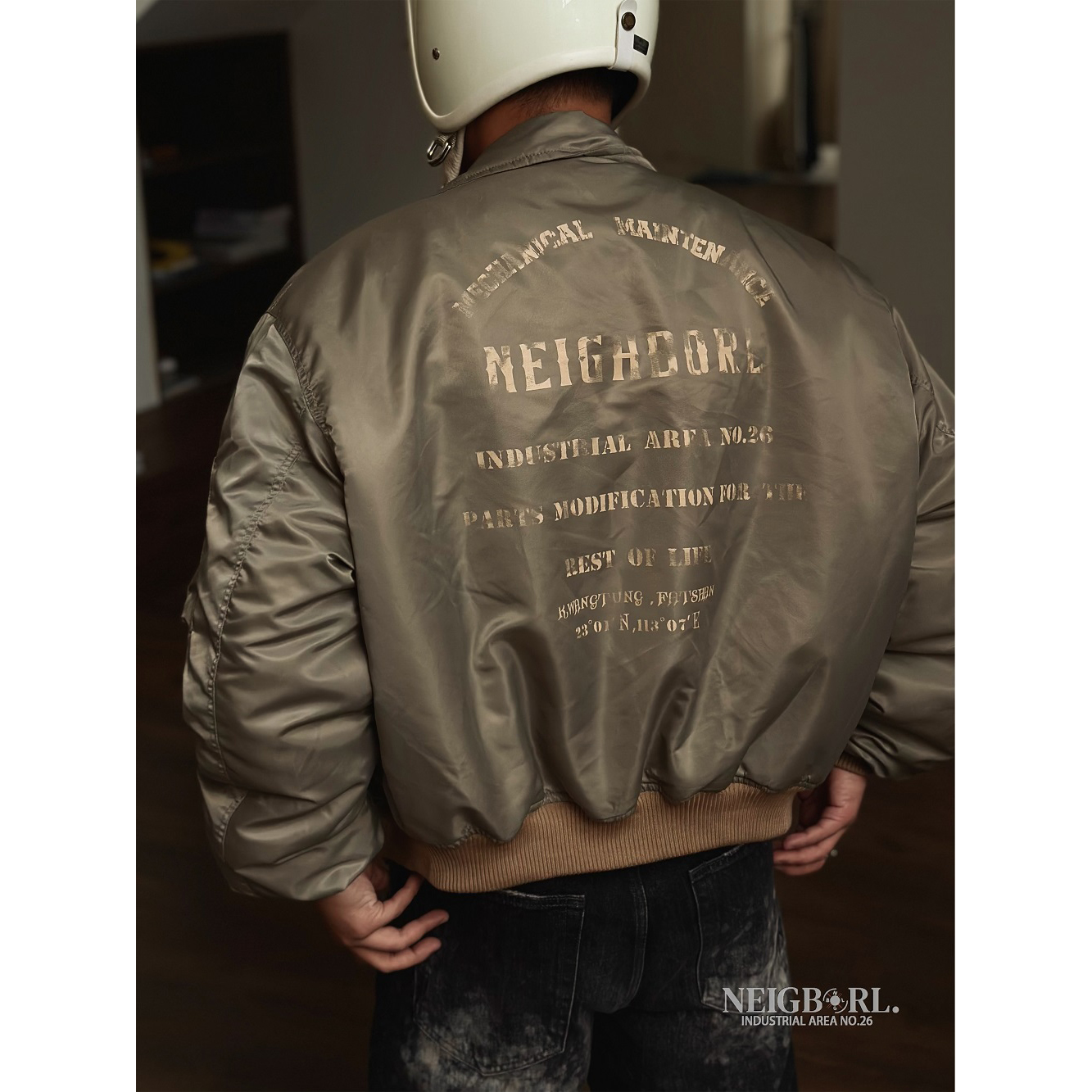 【飞弹】NEIGBORL钊叔制高织高密美式复古工装保暖机车飞行夹克