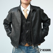 NEIGBORL钊叔制潮流复古翻领马皮衣机车夹克 玩世不恭•马皮