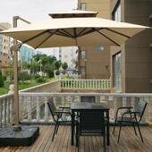 莫 家室外伞户外遮阳伞庭院太阳伞室外遮阳伞太阳能灯伞罗马伞方