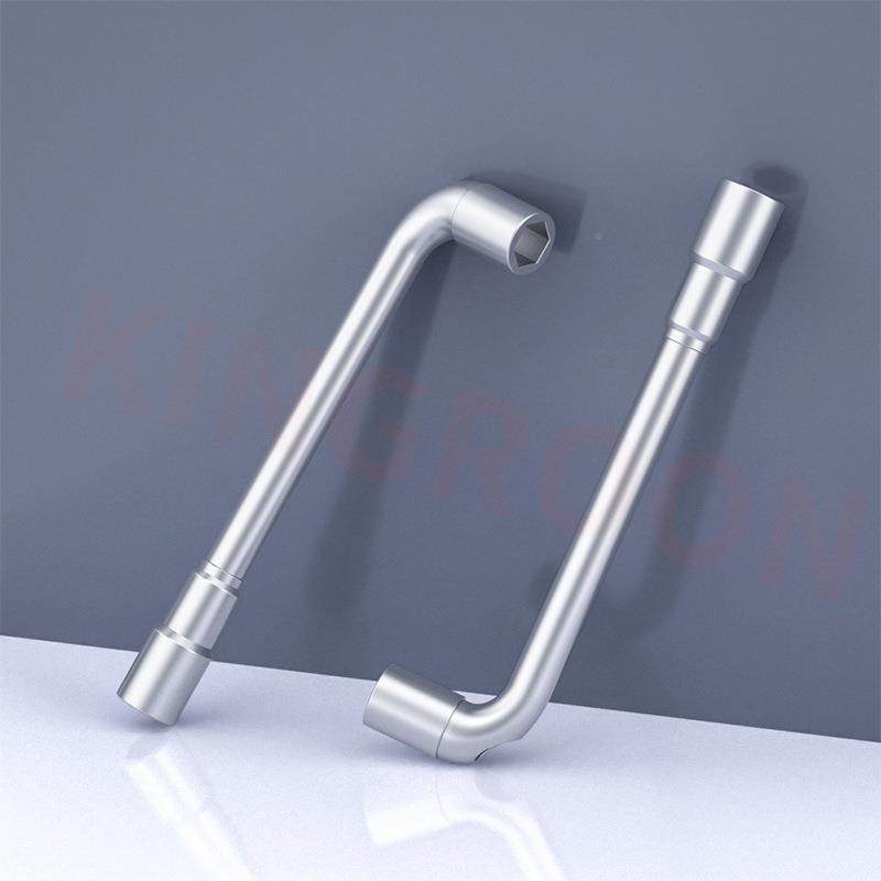 镀铬L型头套筒扳手E3 D/扳MK8喷嘴套筒迷你手双穿孔 B01