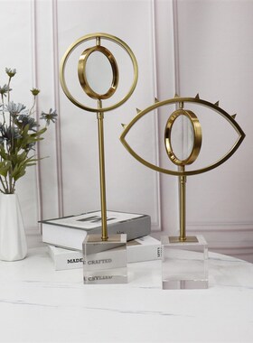 现代简约酒柜装饰品摆件家居饰品美式玄关创意书房办X公室桌面摆