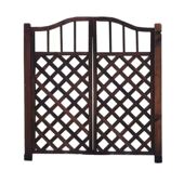 厂家供应防腐木门窗 室外花窗碳化木K门窗 实木雕花屏风隔断