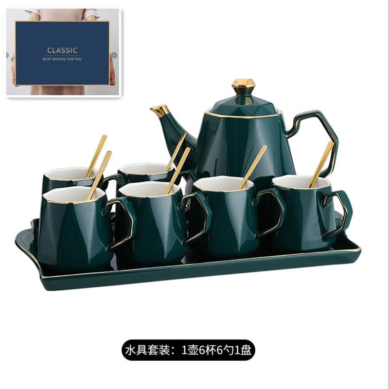 北欧泡茶具子套装茶o杯家用陶轻奢杯水杯茶壶花瓷水具杯具礼客