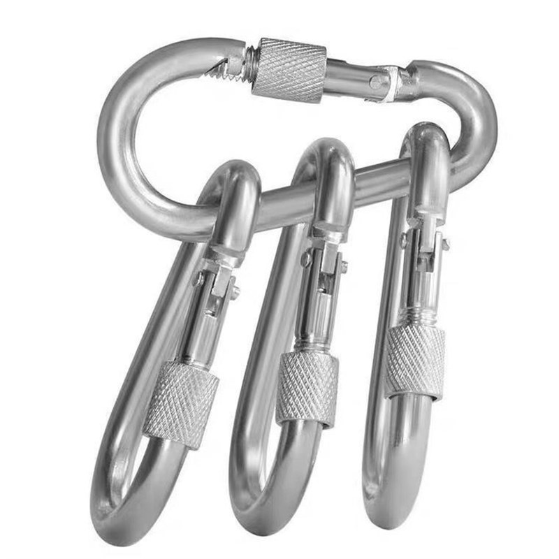 整箱螺母保险扣安全卡r扣栓牛锁扣弹簧登山扣吊环铁环扣狗链扣