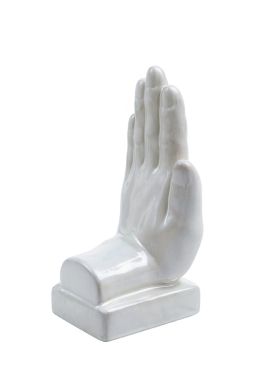 手掌书靠摆件 现代创意书夹书靠书立书I房书桌装饰品 陶瓷工艺品