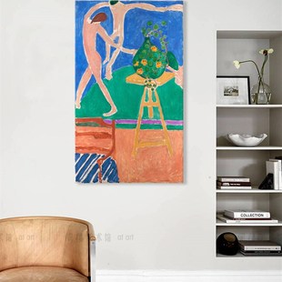 微喷美式 旱金莲与舞者 G饰画 阁楼美术馆艺术装 北欧ins风 马蒂斯