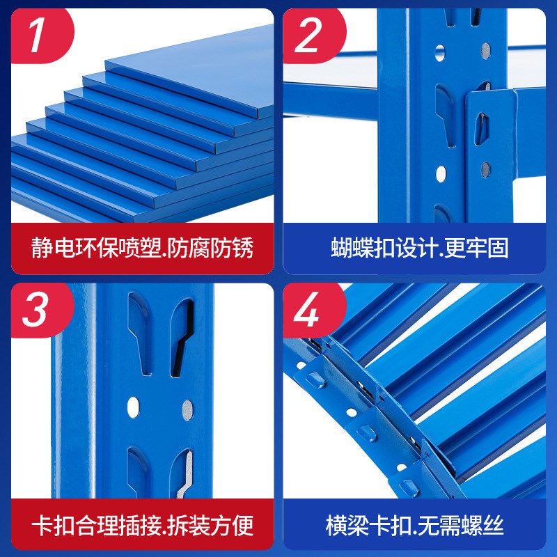 仓储货架库房轻型中n型重型多层家用置物架铁架子仓库展示货架