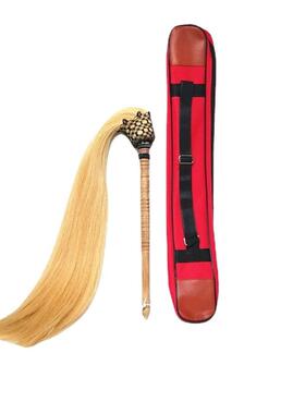 桃木柄真马尾拂尘 n太极拂尘 手工武术佛尘 武当练功健身拂尘甩子