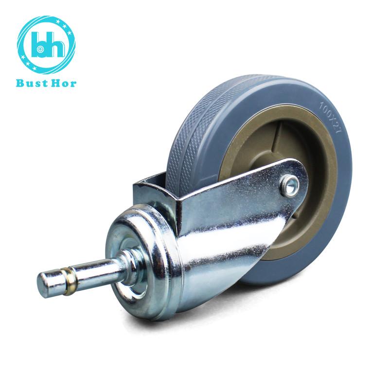 静音餐车轮子脚轮l脚轮万向推车杆柏德汇餐车万向轮配件插收餐车