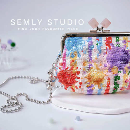 【SEMLY STUDIO 】[材料y包]满珠绣多巴胺五彩色刺绣diy手工炼条