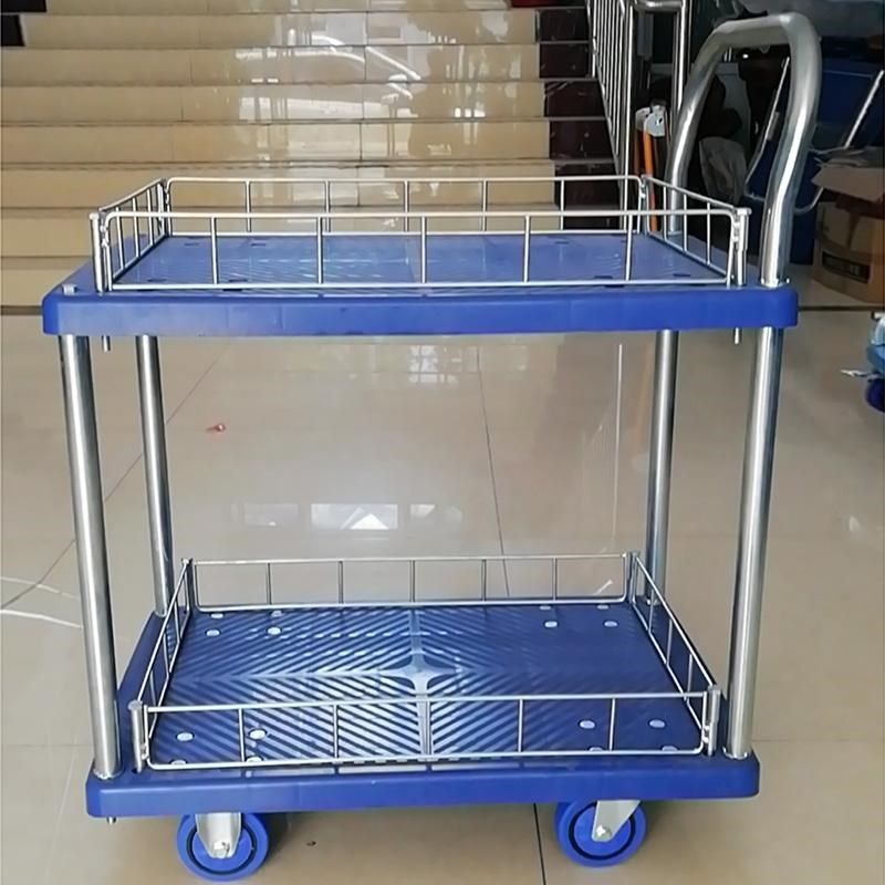 双层三层手推车带护栏平板搬运静B音仓库货架摆地摊拉货围栏小拖,商业/办公家具,平板手推车/工具车/爬楼机,淘宝优惠券,粉丝福利购,淘宝优惠卷