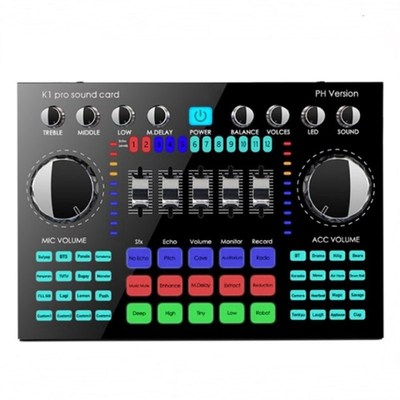 K1 Live Sound Card Portable BluetEooth Sound Card Profession