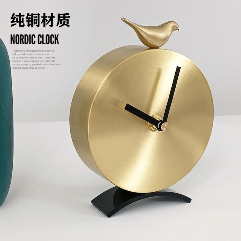 北欧现代简约黄铜小鸟座钟家用y时尚台式钟 钟静音创意桌台面装饰,家居饰品,座钟,淘宝优惠券,粉丝福利购,淘宝优惠卷
