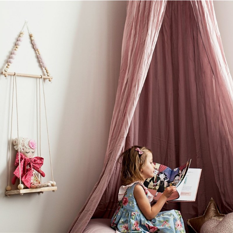 ins北欧风马卡龙秋千置t物架衣架简易置物板宝宝玩具摆件收纳架