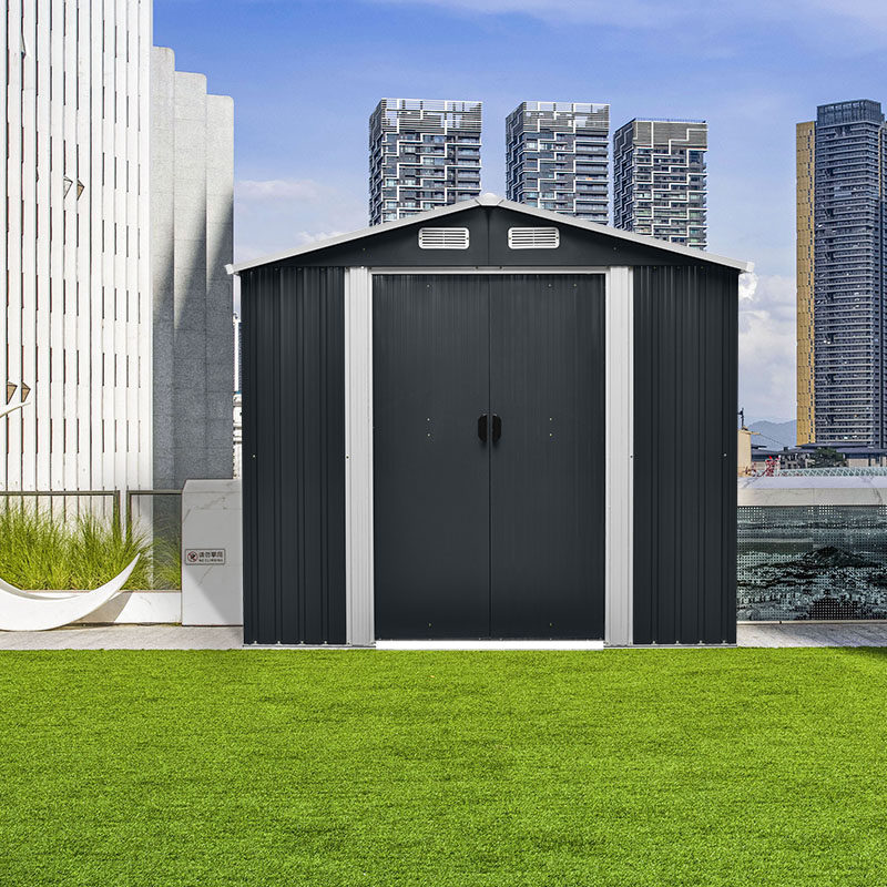 户外杂物b房庭院收纳花园室外组装可拆卸活动板房彩钢移动铁皮房