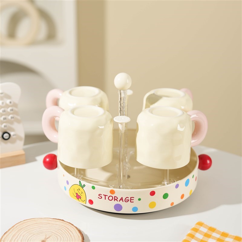 家用客厅陶瓷g水杯子茶杯套装高颜值喝水马克杯待客乔迁新居伴手