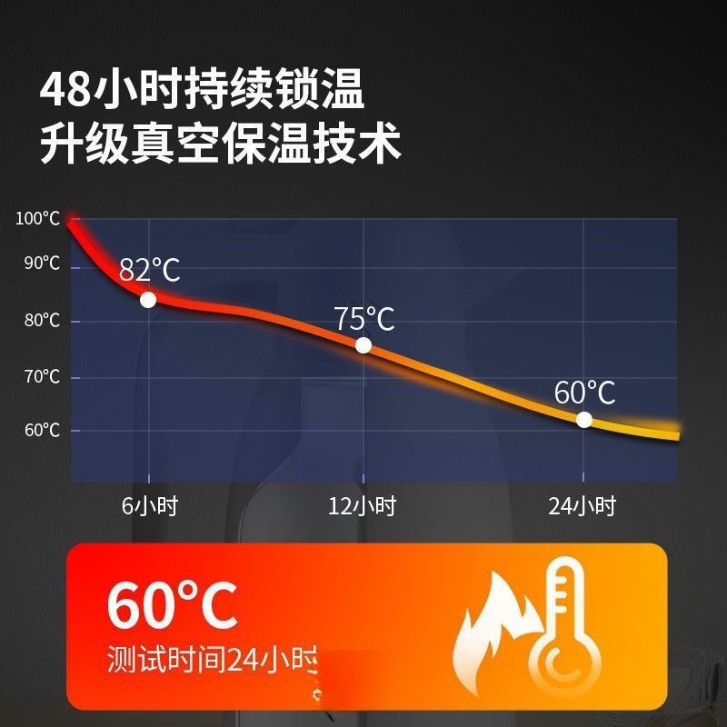 保温壶按压式保温l水壶家用小暖壶小时保温瓶玻璃内胆开水无
