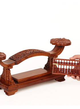 红木如意算盘 实木雕刻工艺品x摆件 玄关客厅酒柜电视柜创意装饰