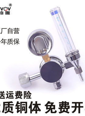 氮气减压阀流量计YQD-731L氮气减E压器压力表实验室N2尾气检测精