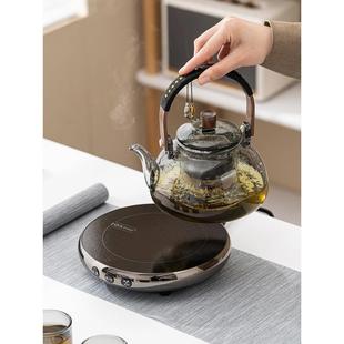 玻璃提梁壶电陶炉家用室内蒸煮两用养生加热耐高温烧水泡茶壶套装