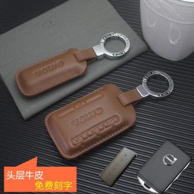 适用于沃尔沃xc60xc90xc40s90s60车用钥匙套真皮钥匙包扣男女专用