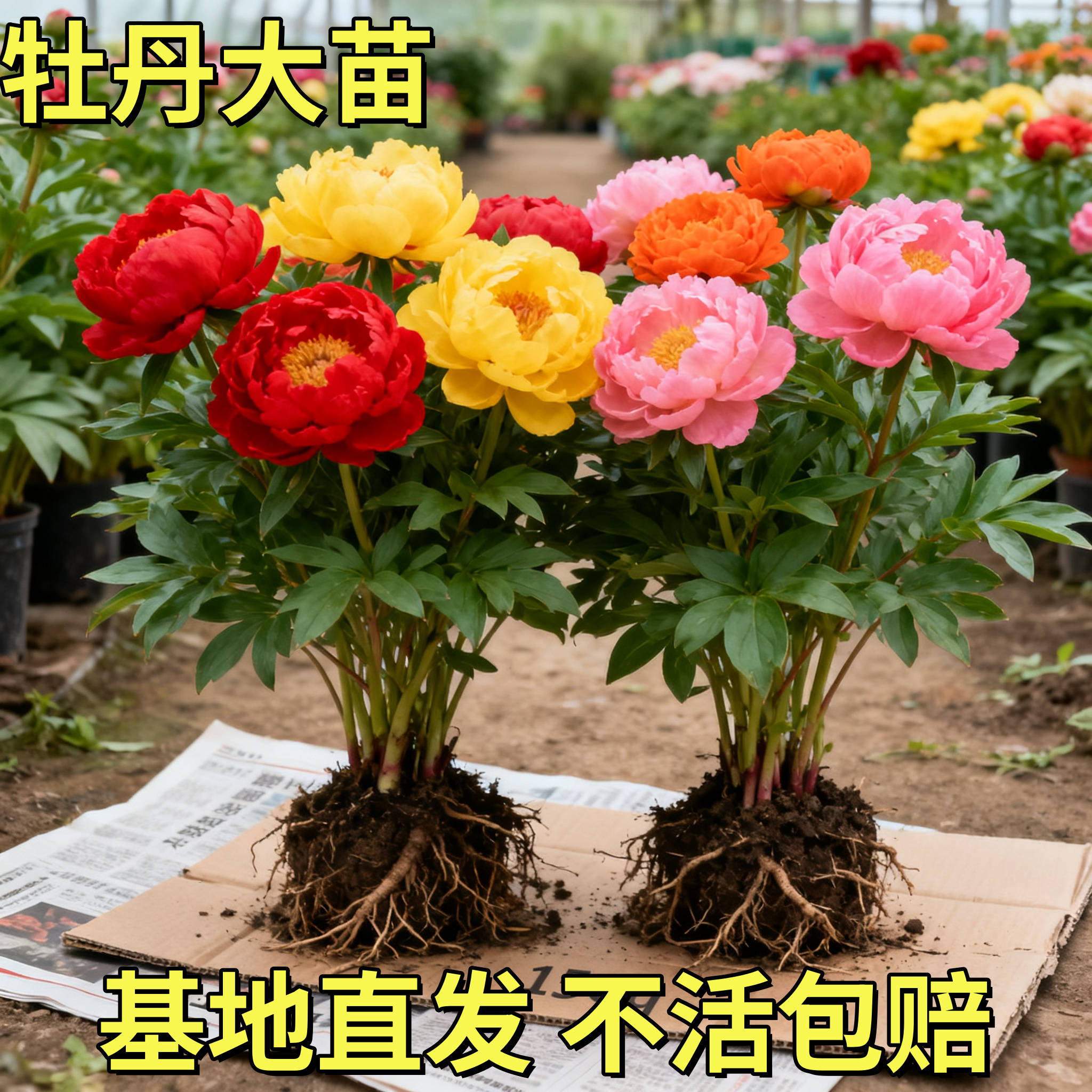 牡丹花树苗盆栽大苗洛阳正宗带花苞牡丹花种四季重瓣花卉牡丹花苗